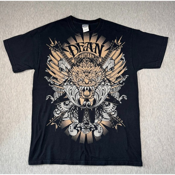 Other - Dean Guitars Graphic Tee Medium Black Shirt Rock Metal‎ Guitar Streetwear